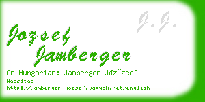 jozsef jamberger business card